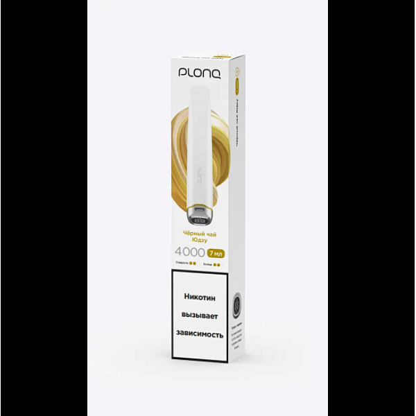 Электронка Plonq Plus Pro 4000 Черный Чай Юдзу 4000 затяжек в Калининграде